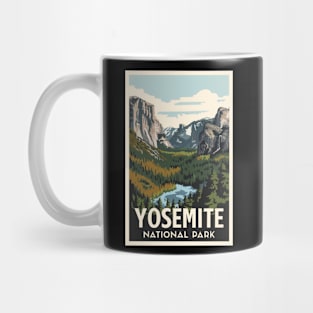 Yosemite National Park Vintage Travel Poster Mug